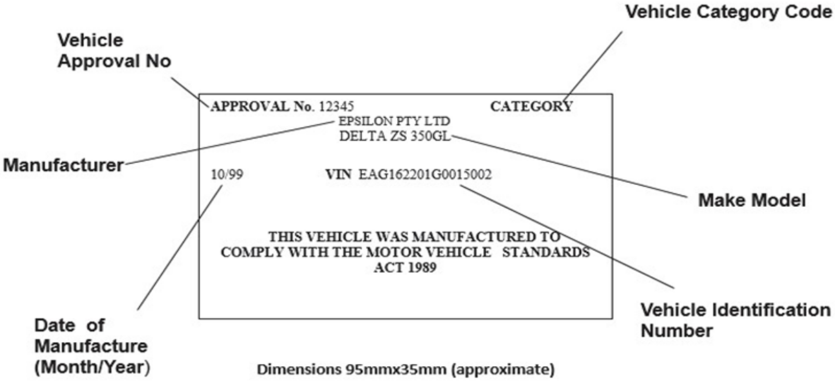 EV Conversion: Vehicle Modification VIN Plate